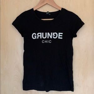 Forever 21 Black 'Grunge Chic' Tee
